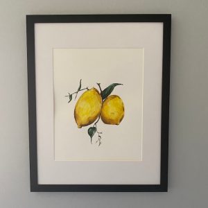 watercolor of lemons